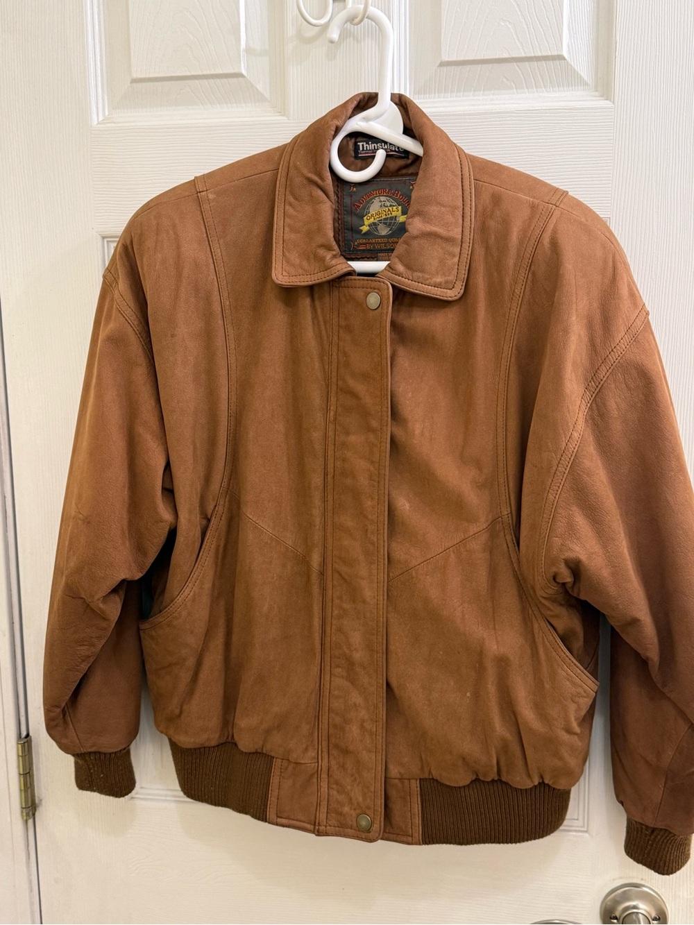 Vintage brown leather bomber jacket from Wilson’s House of Suede and Leather